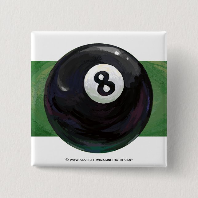 Badge Carré 5 Cm 8 balles (Devant)