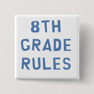 Badge Carré 5 Cm 8ème Règles de catégorie