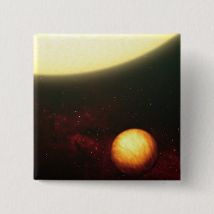 Badge Carré 5 Cm A Jupiter-comme la planète
