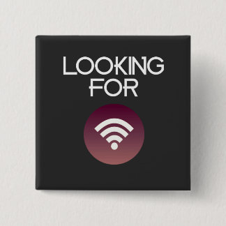 Badge Carré 5 Cm A la recherche du wifi