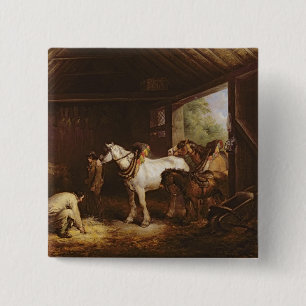 Badge Carré 5 Cm À l'intérieur d'une écurie