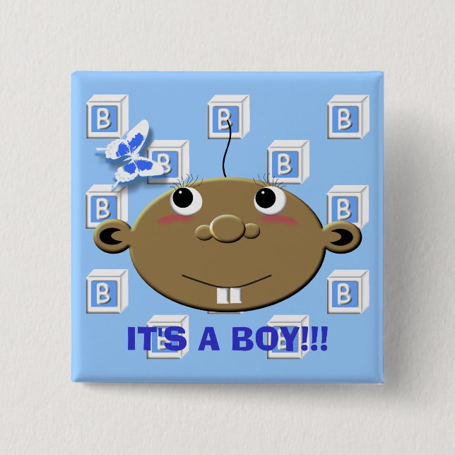 Badge Carré 5 Cm AABBlocks-Bouton (Devant)