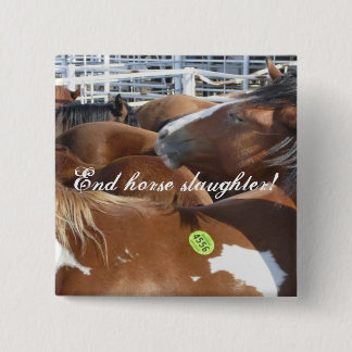 Badge Carré 5 Cm Abattage de cheval d'extrémité !