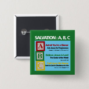 Badge Carré 5 Cm ABC du salut