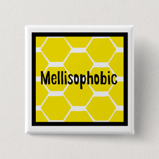 Badge Carré 5 Cm Abeille-Phobique