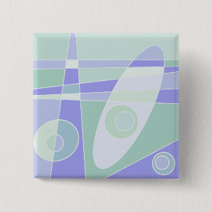 Badge Carré 5 Cm Abstrait Surf Pastel Purple Green