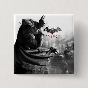 Badge Carré 5 Cm AC Poster - Batman Gargoyle Ledge