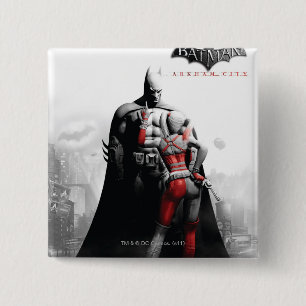 Badge Carré 5 Cm AC Poster - Batman & Harley