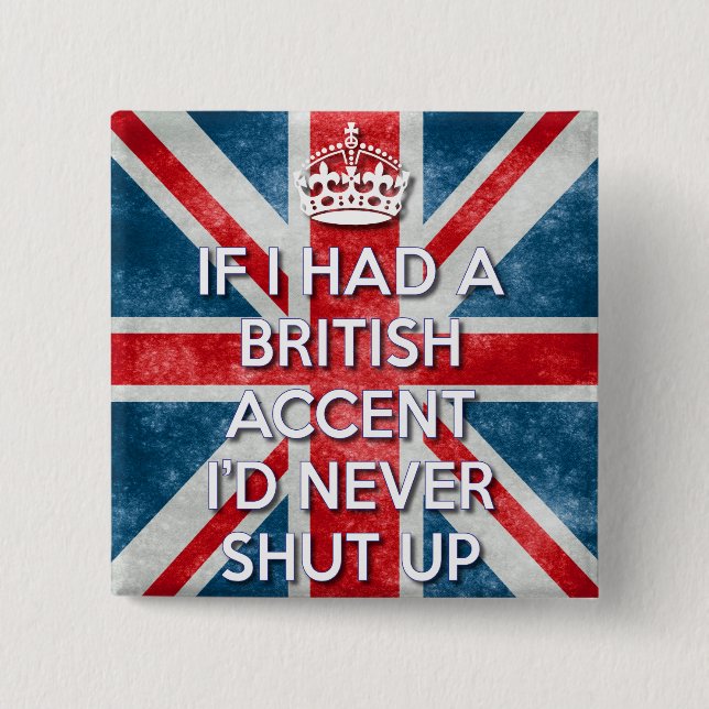 Badge Carré 5 Cm Accent britannique (Devant)