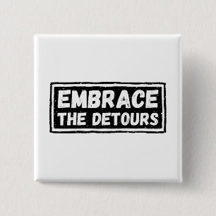Badge Carré 5 Cm Acceptez La Citation Inspirationnelle Detours