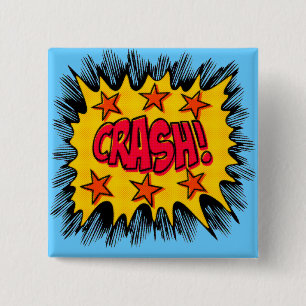 Badge Carré 5 Cm Accident