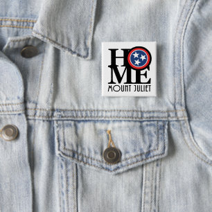 Badge Carré 5 Cm ACCUEIL Mont Juliet Tennessee