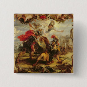 Badge Carré 5 Cm Achille défaisant Hector, 1630-32