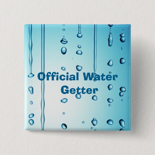 Badge Carré 5 Cm Acquéreur officiel de l'eau (Devant)