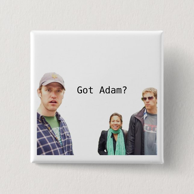 Badge Carré 5 Cm Adam obtenu ? (Devant)