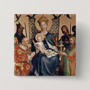 Badge Carré 5 Cm Adoration du retable de Magi