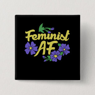 Badge Carré 5 Cm AF féministe