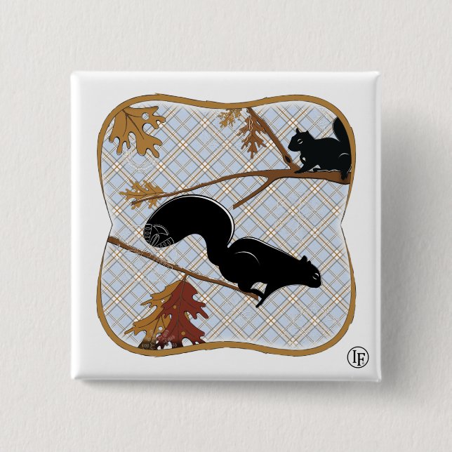 Badge Carré 5 Cm Affaires de Squirrely (Devant)