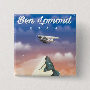 Badge Carré 5 Cm Affiche de voyage Ben Lomond,Utah