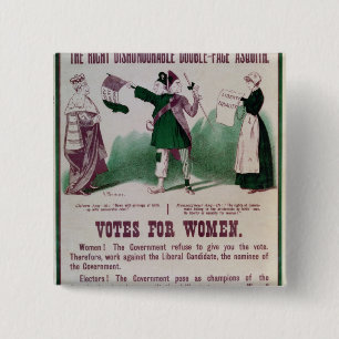 Badge Carré 5 Cm Affiche du suffrage des femmes