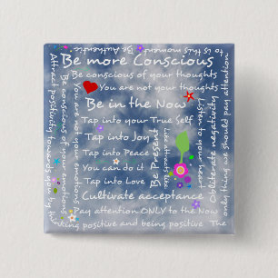 Badge Carré 5 Cm Affirmations positives spirituelles