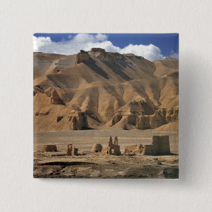 Badge Carré 5 Cm Afghanistan, vallée de Bamian. Anciennes terres