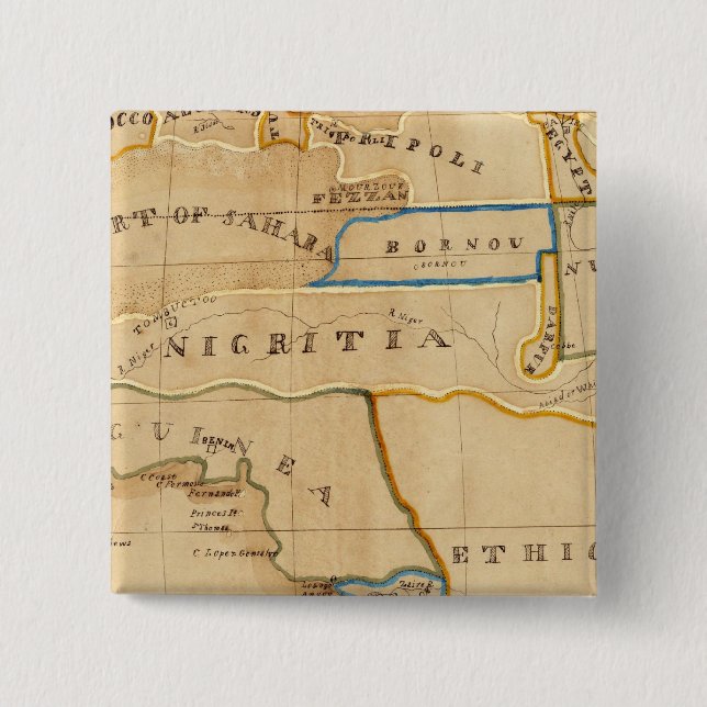 Badge Carré 5 Cm Afrique 26 (Devant)