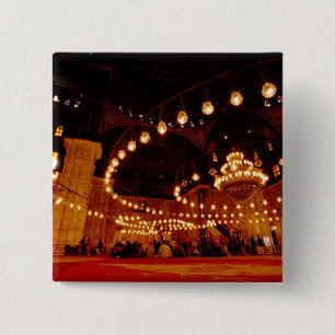 Badge Carré 5 Cm Afrique, Egypte, Le Caire, Mosquée de Muhammad Ali