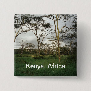Badge Carré 5 Cm Afrique Kenya terre sauvage