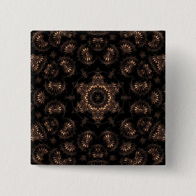 Badge Carré 5 Cm Âge de bronze Mandala (Devant)