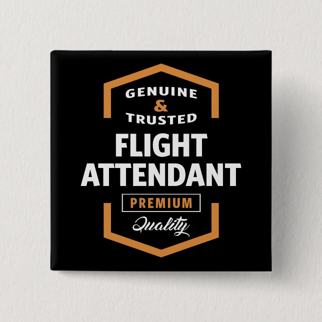 Badge Carré 5 Cm Agent de bord | Idées cadeaux (Devant)