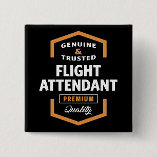 Badge Carré 5 Cm Agent de bord   Idées cadeaux