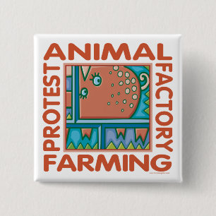 Badge Carré 5 Cm Agriculture en usine