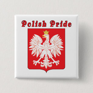 Badge Carré 5 Cm Aigle de la fierté polonaise