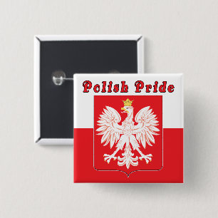 Badge Carré 5 Cm Aigle de la fierté polonaise