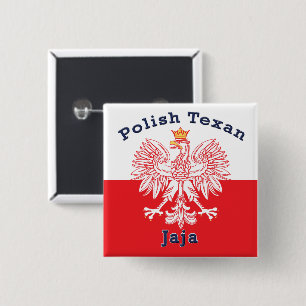 Badge Carré 5 Cm Aigle texan polonais Jaja