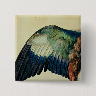 Badge Carré 5 Cm Aile d'un rouleau bleu, 1512