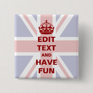 Badge Carré 5 Cm Ajoutez votre propre texte !