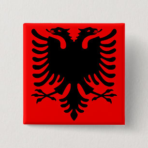 Badge Carré 5 Cm Albanais Eagle