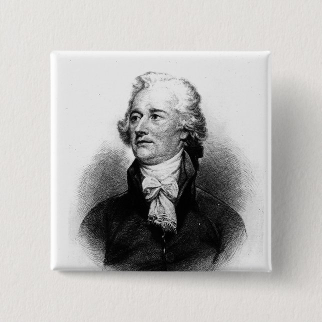 Badge Carré 5 Cm Alexander Hamilton (Devant)