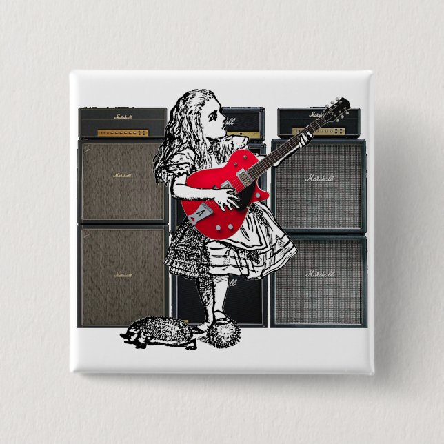 Badge Carré 5 Cm Alice Pin Alice (Devant)