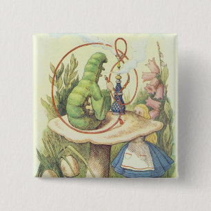Badge Carré 5 Cm Alice rencontre Caterpillar