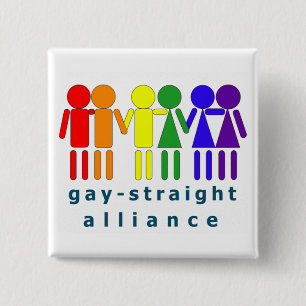 Badge Carré 5 Cm Aliiance droit gai