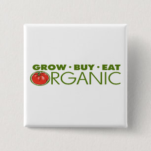 Badge Carré 5 Cm Alimentation biologique