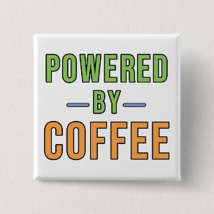 Badge Carré 5 Cm Alimenté par le café