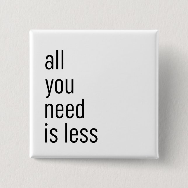 Badge Carré 5 Cm All you need (Devant)