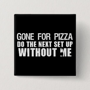 Badge Carré 5 Cm Allé pour la pizza