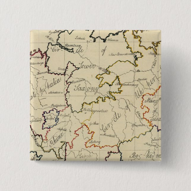 Badge Carré 5 Cm Allemagne 11 (Devant)