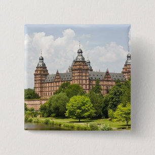 Badge Carré 5 Cm Allemagne, Bavière, Bayern, Aschaffenburg. Château