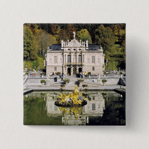 Badge Carré 5 Cm Allemagne, Bavière, Château de Linderhof. Linder